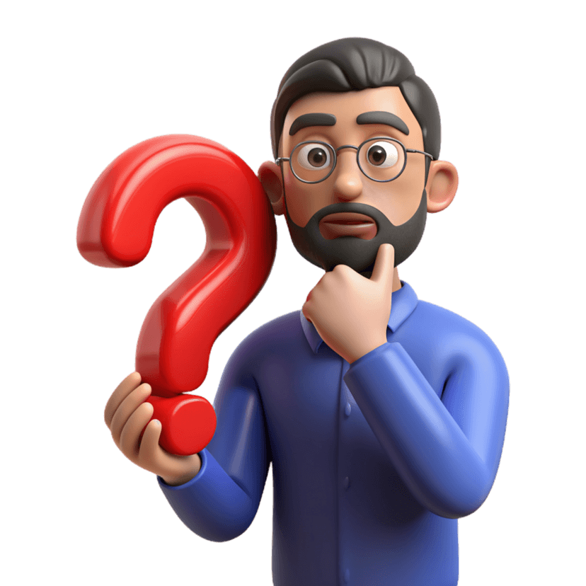 Person thinking about a question